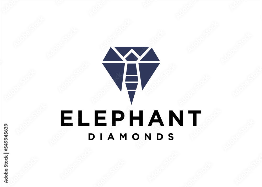 elephant diamond abstract logo design elephant diamond abstract logo design