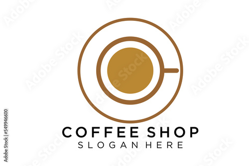 Coffee logotype. Minimalist coffee logo concept  fit for caffe  restaurant  packaging and coffee business. Illustration vector logo.