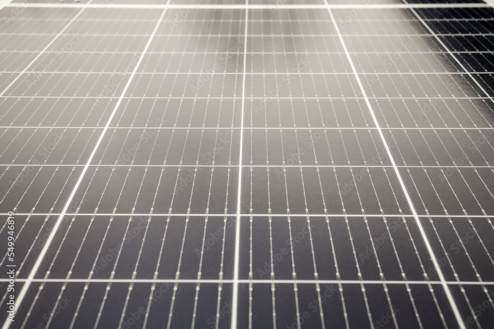 A clean, shiny solar panels outside. A clean, shiny solar panels outside.