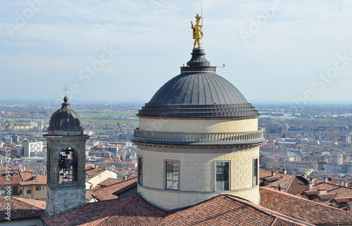 Italy, Bergamo, Church of Santa Maria Maggiore (ital. Basilica di S.Maria Maggiore) and cathedral of Bergamo photo