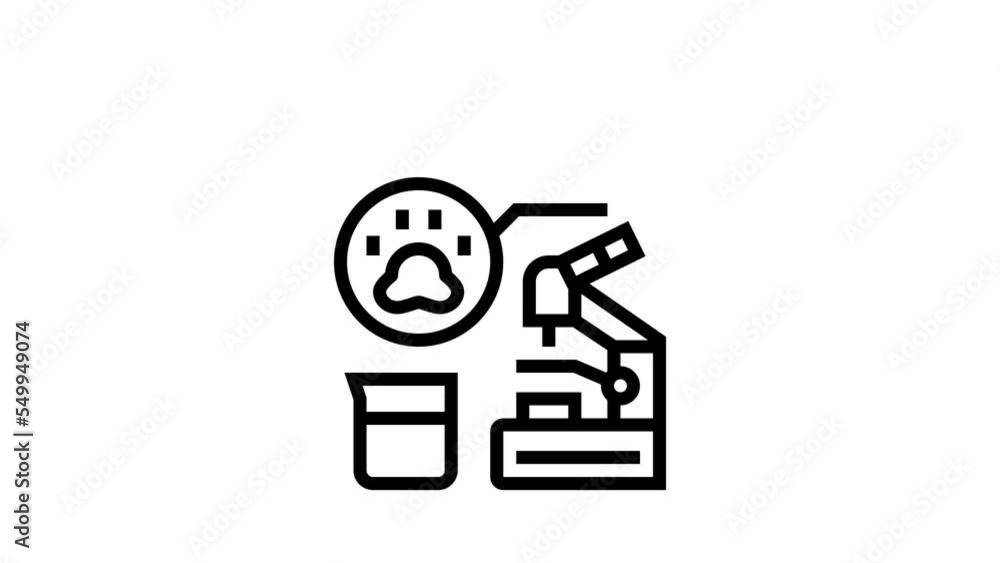 urine testing domestic animal line icon animation urine testing domestic animal line icon animation