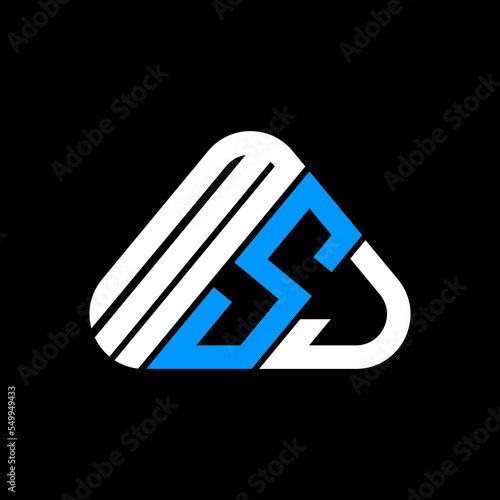 MSJ letter logo creative design with vector graphic, MSJ simple and modern logo. photo