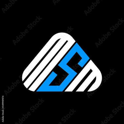 MSM letter logo creative design with vector graphic, MSM simple and modern logo. photo