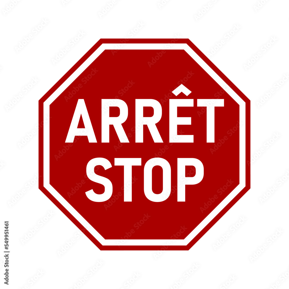 Red Bilingual Arret ( Red Bilingual Arret (