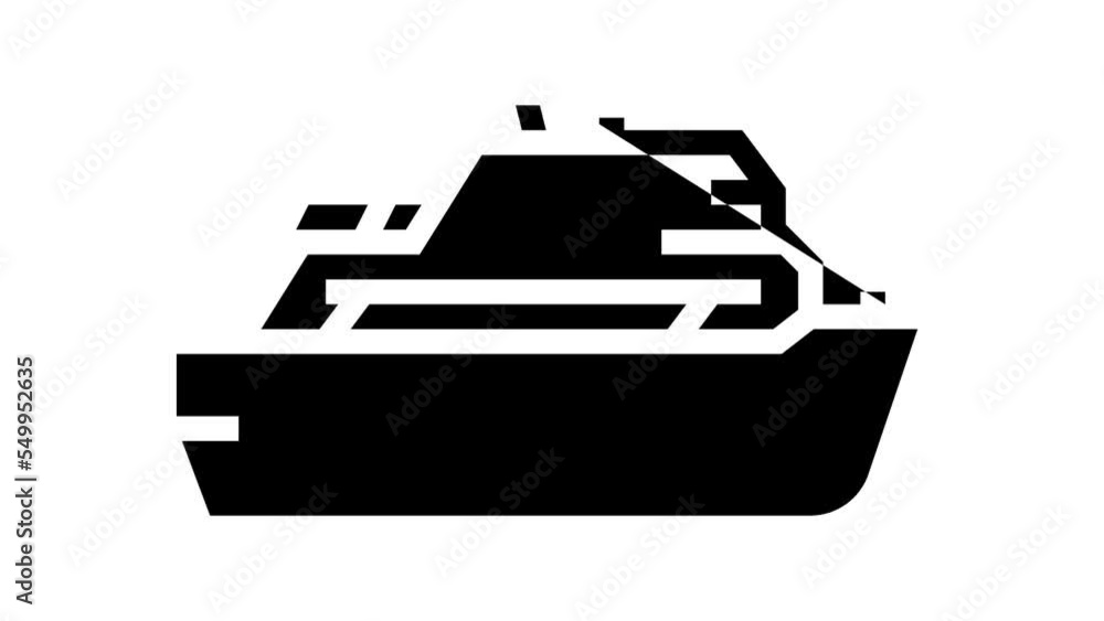 deck cruise ship liner line icon animation deck cruise ship liner line icon animation