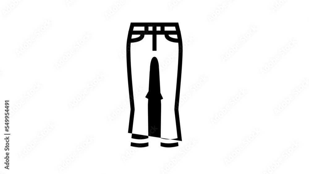 bootcut pants clothes line icon animation bootcut pants clothes line icon animation
