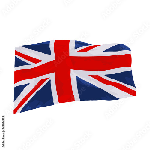UK flag, union jack  - vector illustration