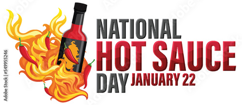 National Hot Sauce Day Banner Design