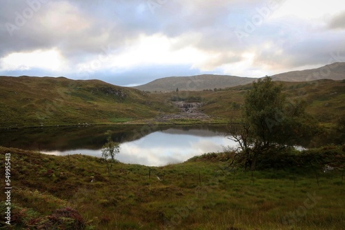 Highlands autumn landscape view near Kinlochleven, Scotland