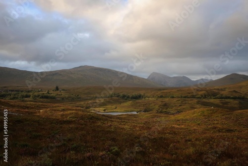 Highlands autumn landscape view near Kinlochleven, Scotland