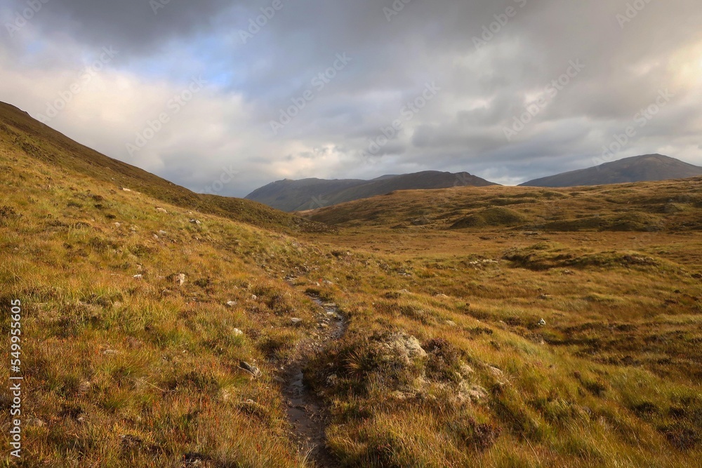 Obraz premium Scenic view of Scottish Highlands near Kinlochleven, Scotland