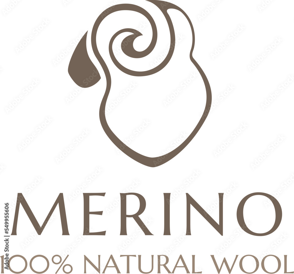 Obraz premium Merino wool logo
