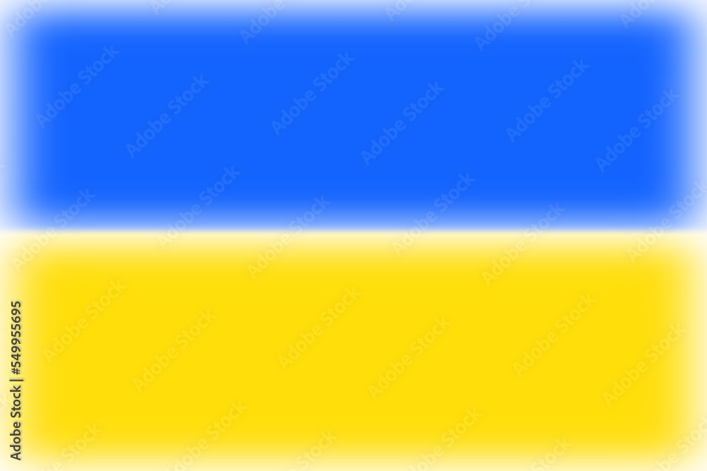 Fototapeta premium Blue and yellow blur abstract background. Ukrainian national flag. Horizontal layout. Vector wallpaper.