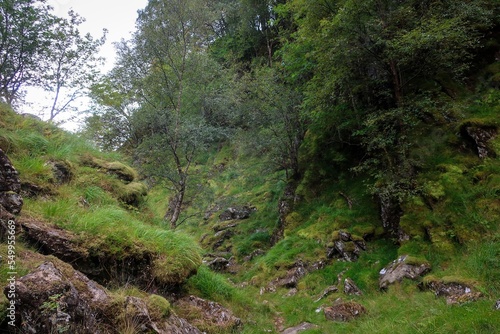 Scenic landscape of Scottish Highlands near Kinlochleven  Scotland