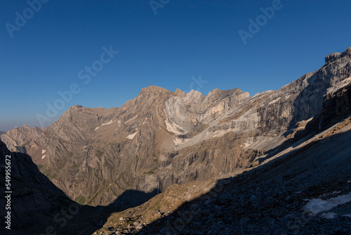 Pyrenees from the Sarradets refuge in the Cirque de Gavarnie, in the French Pyrenees
