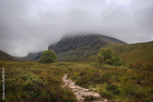 Scenic landscape of Scottish Highlands near Kinlochleven village, Scotland © free2trip