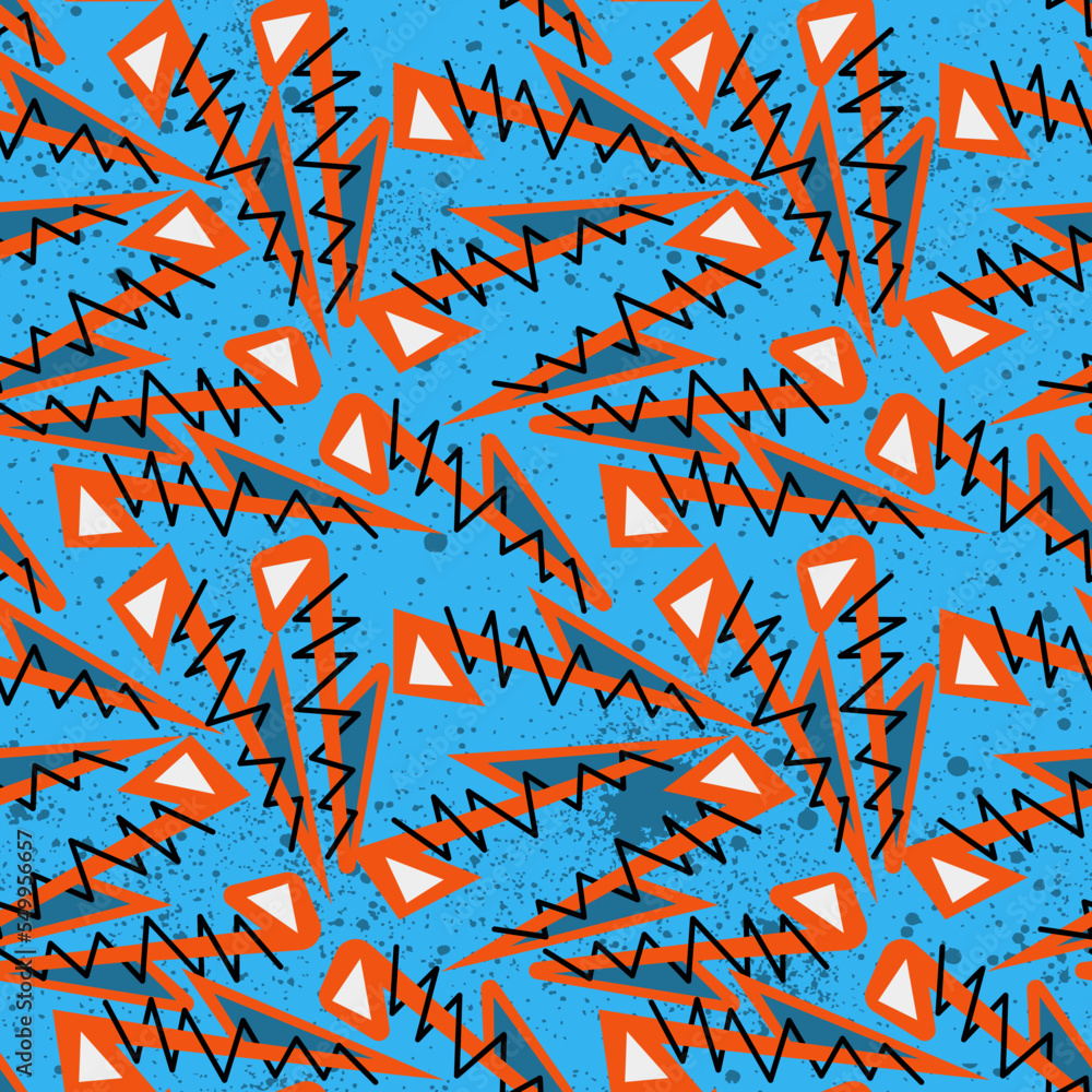 Seamless abstract urban pattern with curved lines and geometry triangle elements Seamless abstract urban pattern with curved lines and geometry triangle elements
