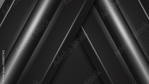 Abstract metal background with metal plate over black brushed metallic texture