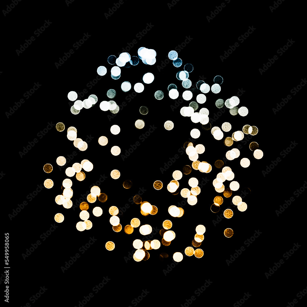 a beautiful bokeh effect with glowing circles or shiny dots, abstract image for Christmas or holiday cards, black background a beautiful bokeh effect with glowing circles or shiny dots, abstract image for Christmas or holiday cards, black background