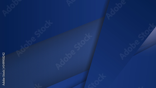 Abstract dark blue background with overlap layers and metal texture. Vector abstract graphic design banner pattern presentation background wallpaper web template.