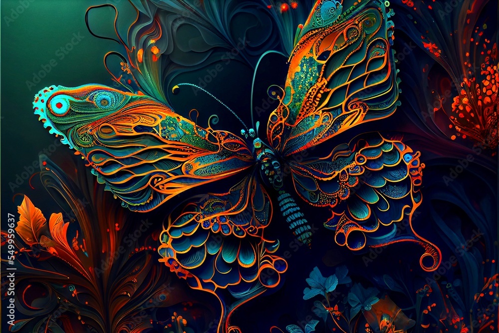 Midjourney render of abstract art wallpaper Stock-Illustration | Adobe