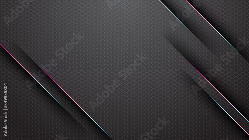 Abstract background dark with carbon fiber texture vector illustration and metal texture. Vector abstract graphic design banner pattern presentation background wallpaper web template.