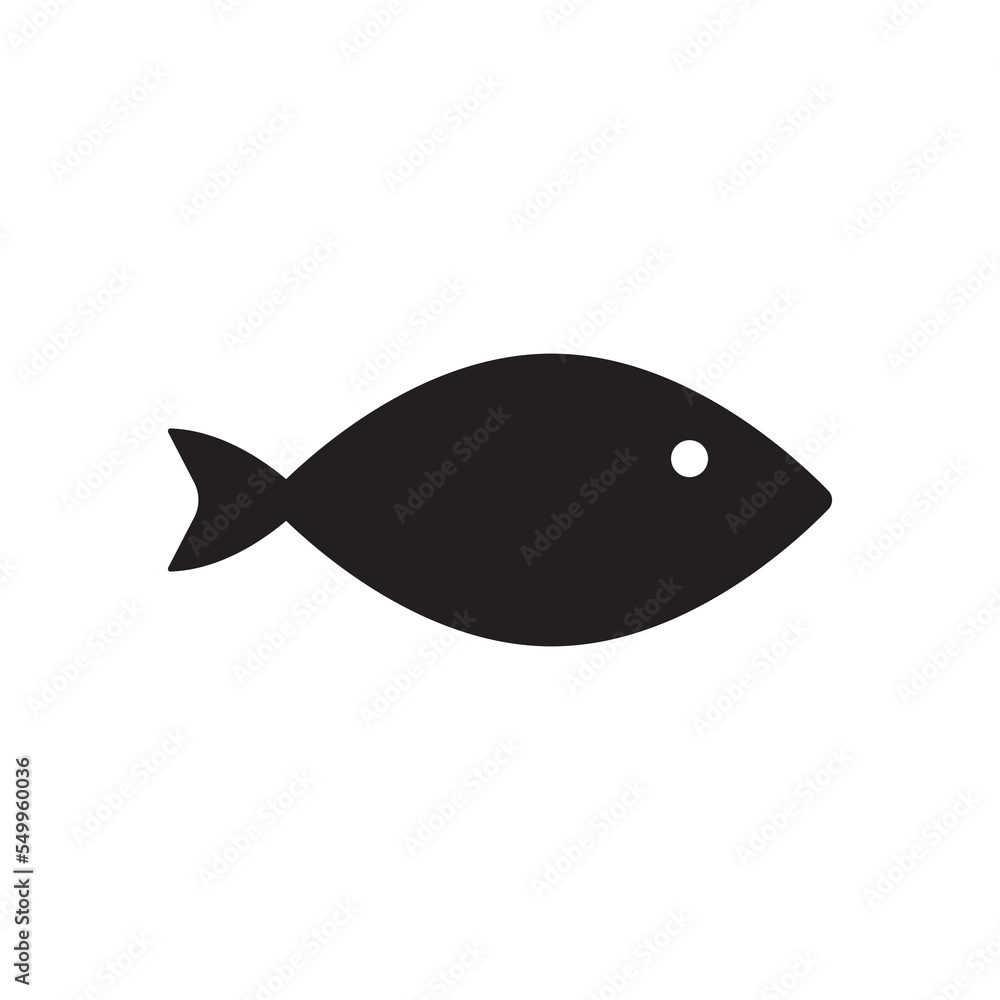 Fish icon isolated flat design vector illustration Fish icon isolated flat design vector illustration