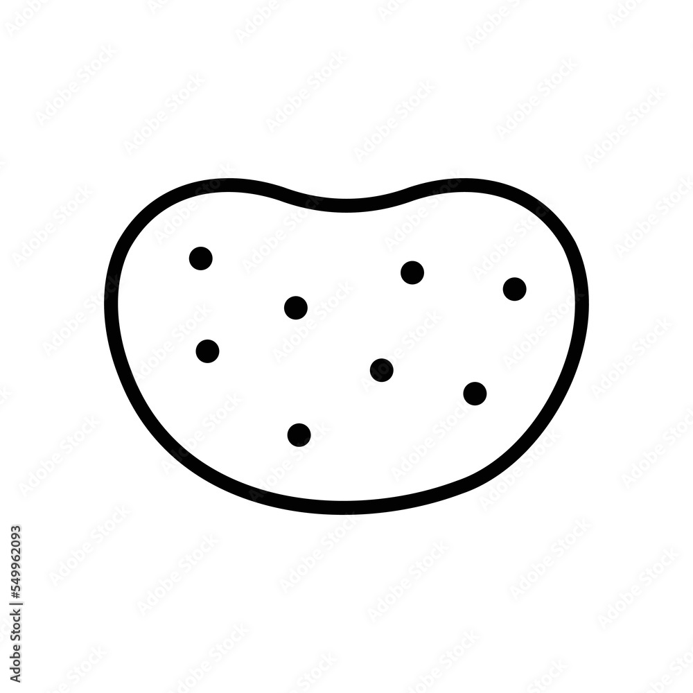potato icon vector design template in white background potato icon vector design template in white background