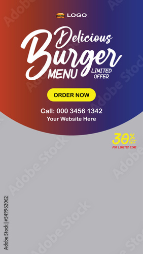 Instagram and Facebook Story Design for Resturants.