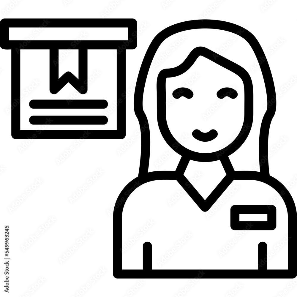 Delivery Girl Icon Delivery Girl Icon