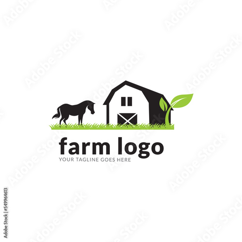 Horse silhouette behind wooden fence paddock for vintage retro rustic countryside western country farm ranch logo design