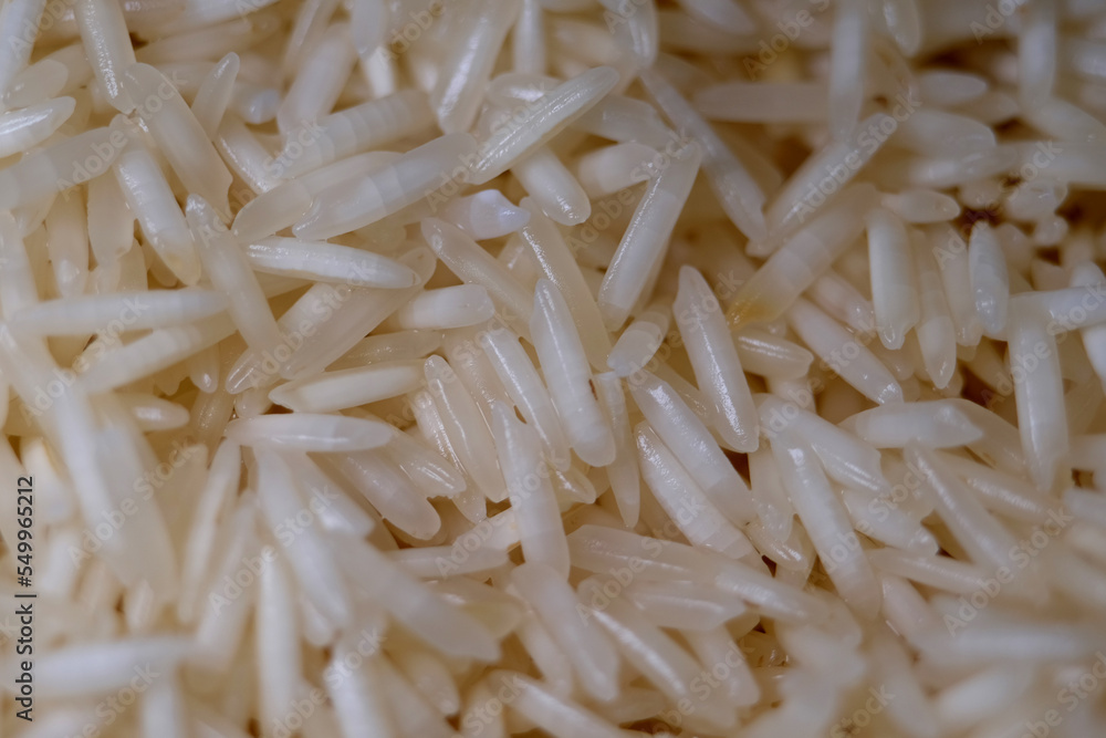 Macro texture of clean uncooked basmati rice Macro texture of clean uncooked basmati rice