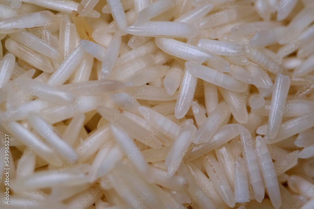 Macro texture of clean uncooked basmati rice Macro texture of clean uncooked basmati rice