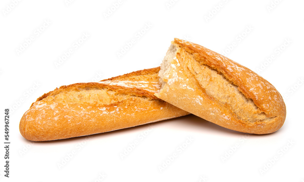 Baguette isolated on a white background Baguette isolated on a white background