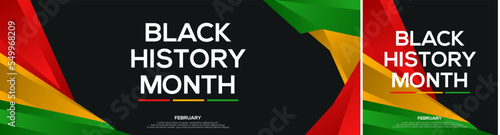 Happy black history month simple diagonal background vector illustration flat style. Suitable for landscape and square poster, cover, web, social banner, or flyer