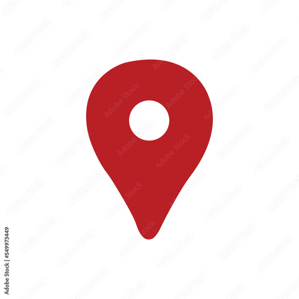 Point of location isolated on white background. Point of location isolated on white background.