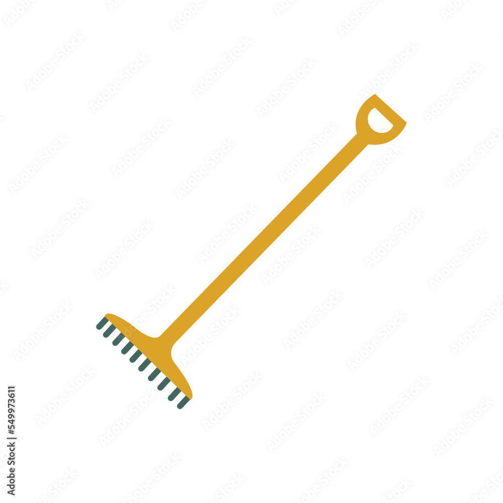 Rake vector isolated on white background. rake gardening tool. gardening vector. Rake vector isolated on white background. rake gardening tool. gardening vector.