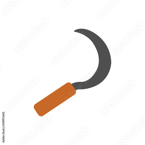Sickle vector isolated on white background. reaping hook vector isolated. vector