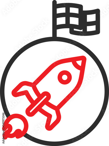 Space Rocket Vector Icon
