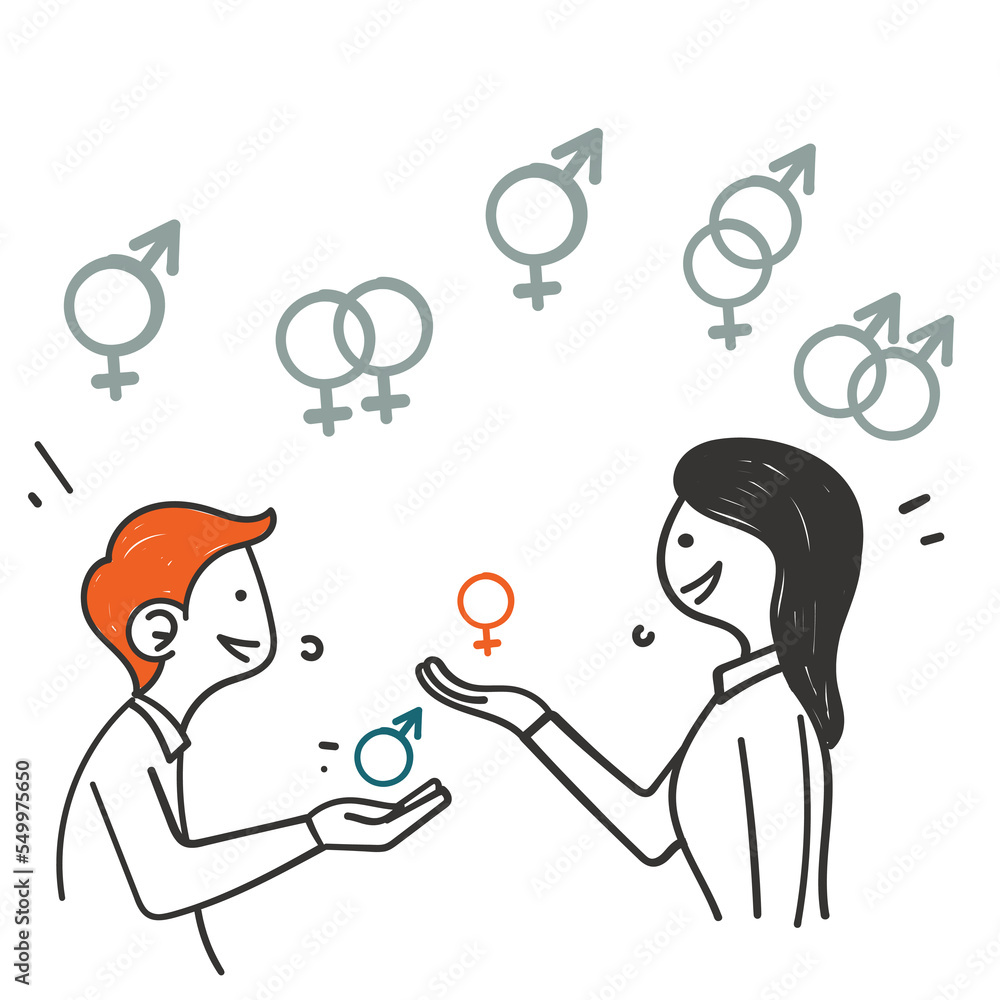 hand drawn doodle Simple Set of Gender Related illustration hand drawn doodle Simple Set of Gender Related illustration