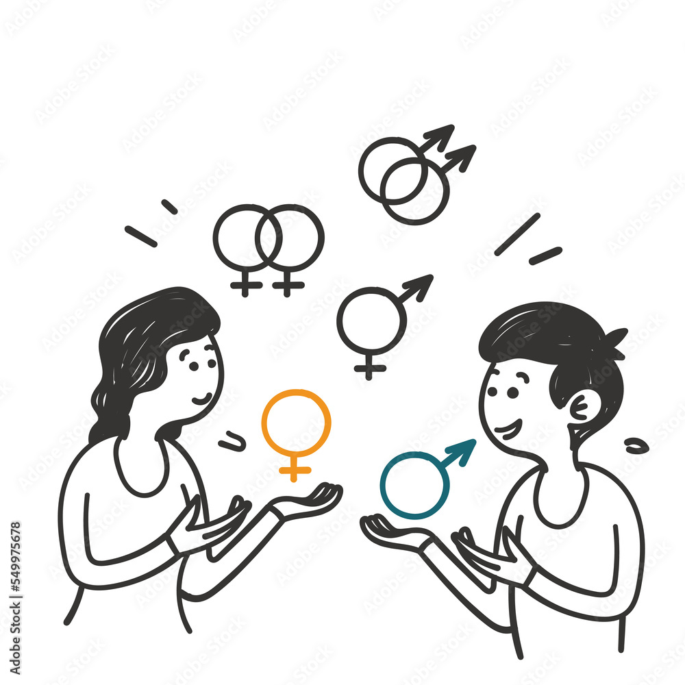 hand drawn doodle Simple Set of Gender Related illustration hand drawn doodle Simple Set of Gender Related illustration