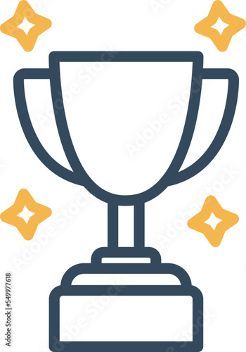 Game winner trophy Vector Icon
