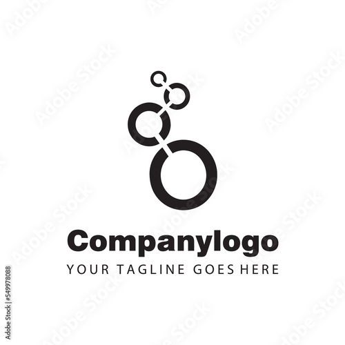 simple black chain for logo company design