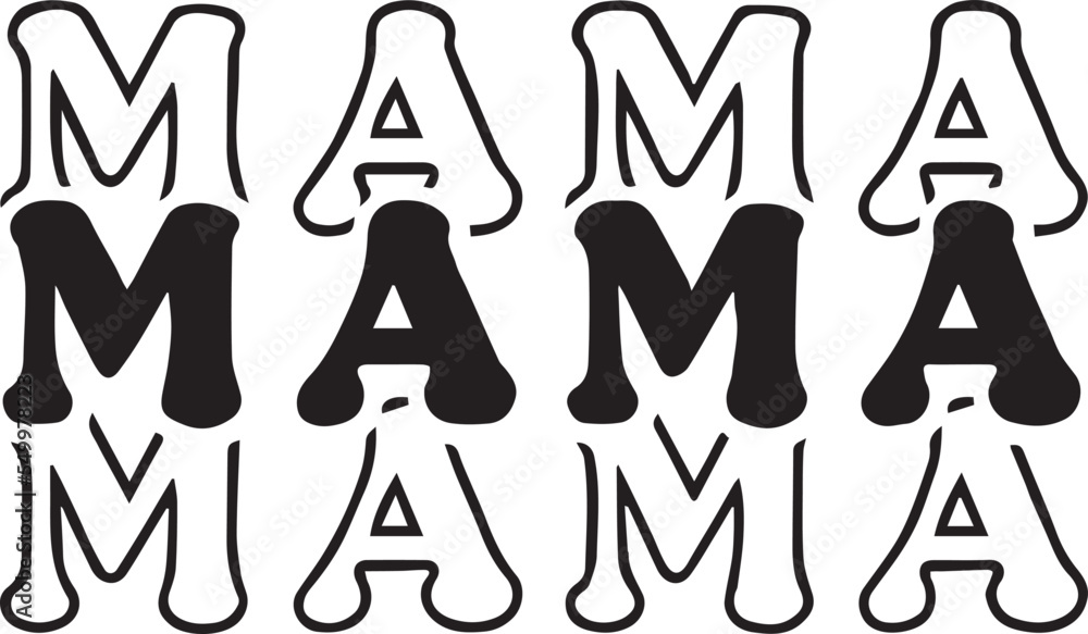 Stacked Mama svg and png vector files for tshirt design Stacked Mama svg and png vector files for tshirt design