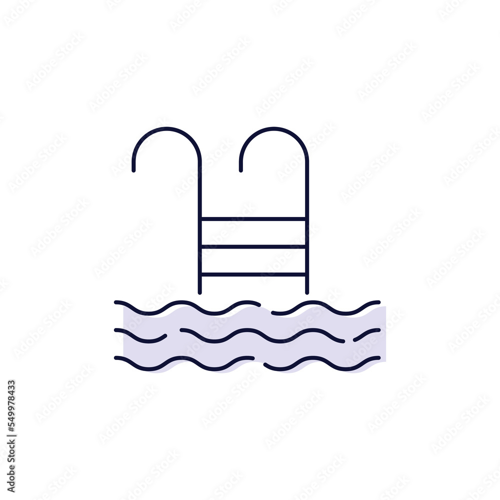 Swimming.Healthy Lifestyle Icons - Outline Series Swimming.Healthy Lifestyle Icons - Outline Series