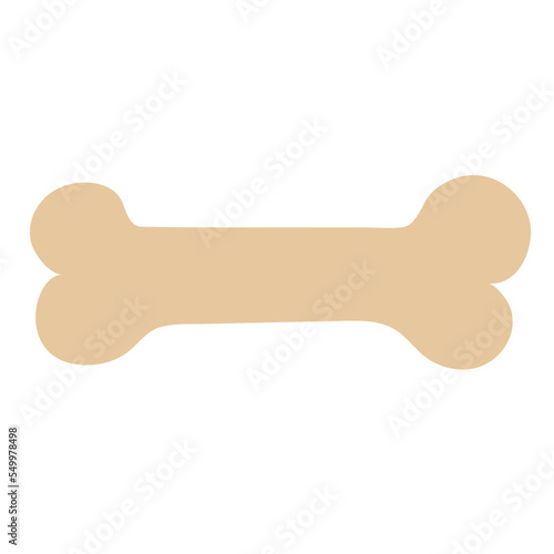 Big bone. Dog bone outline icon. Theme for dogs and other animals. Vector Illustration white background.