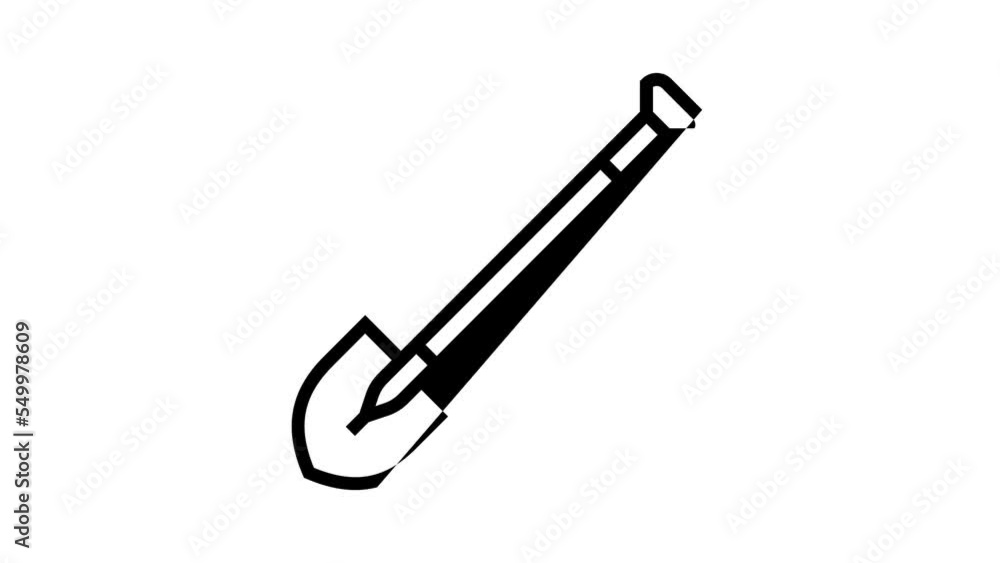 shovel tool line icon animation shovel tool line icon animation