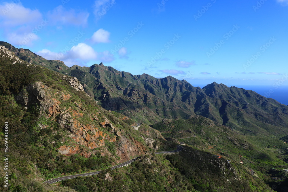 View in the Rural Park of Anaga in the north of tenerife