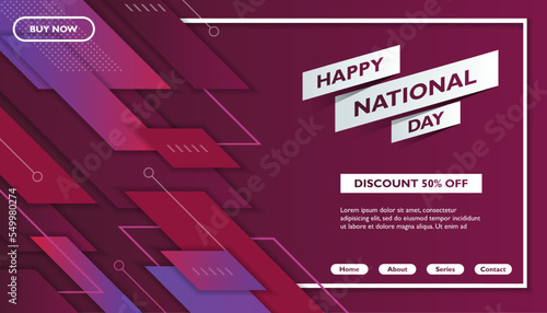 16 December Bahrain National Day Background, Bahrain National Day landing page. National Day Poster or Banner. arabic text mean: "happy National Day"