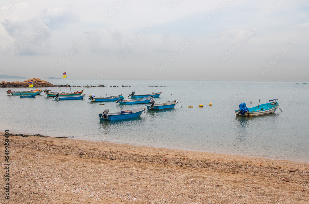 Fototapeta premium Fishing Boats at the beach